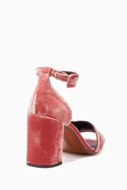Buy WHISTLES Pink Pink Velvet Hedda Sandals For Women Online Ounass Saudi