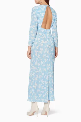 Buy RIXO Blue Daisy Blue Printed Rose Dress For Women Online Ounass Saudi