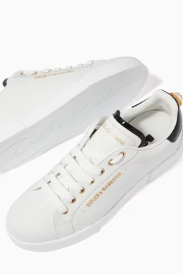 Buy Dolce & Gabbana White Portofino Pearl Sneakers in