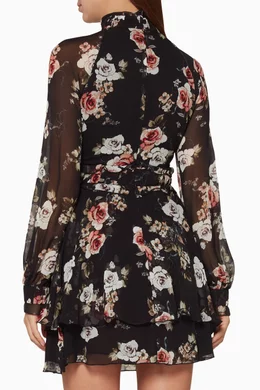 Buy Nicholas Black Black Rose High Neck Mini Dress For Women Online Ounass Saudi