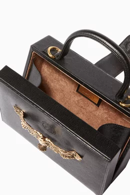 Buy Moni J Black Black Joyce Verona Leather Top Handle Bag For