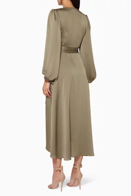 Shona joy sawyer wrap midi dress on sale