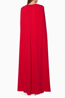 strapless open back dress Adalind Chiffon Dress in Red Butterfly Floral Burgundy main image 1