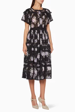 Buy LoveShackFancy Black Black Floral Print Claribel Dress For Women Online Ounass Saudi