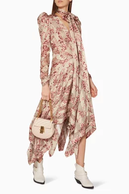 Buy Zimmermann Multicolour Multi Coloured Unbridled Chevron Silk Dress For Women Online Ounass Saudi