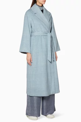 Buy Ganni Blue Light Blue Woodside Coat For Women Online Ounass Saudi