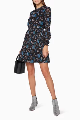 Buy WHISTLES Black Black Elderberry Print Dobby Dress For Women Online Ounass Saudi