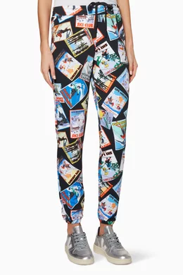 Buy Love Moschino Multicolour Multi Coloured Postcard Print Track Pants Online for Women Ounass Saudi