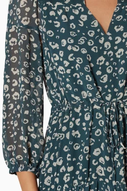 Whistles adrianne cheetah print dress top
