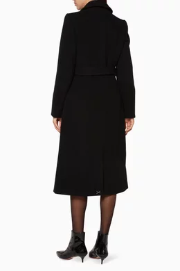 Whistles penelope coat black top