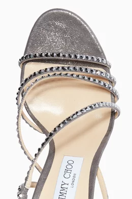 Buy Jimmy Choo Black Anthracite Embellished Lynn Sandals For Women Online Ounass Saudi