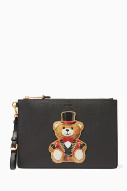 Moschino teddy clutch bag on sale