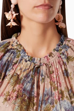 Needle and thread painted rose gown shop