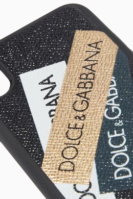 Buy Dolce Gabbana Black Black Logo Tape iPhone X Case For Men Online Ounass Saudi