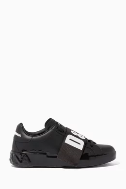 Buy Dolce Gabbana Black DNA Calfskin Nappa Melt Portofino Sneakers For Men Online Ounass Saudi