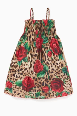 strapless open back dress Blake Leopard Tiered Midaxi Dress main image 1