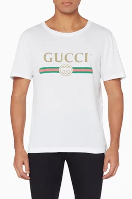 Gucci white logo t shirt hotsell