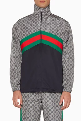 Buy Gucci Neutral Grey Oversized Technical Jersey Jacket For Men Online Ounass Saudi