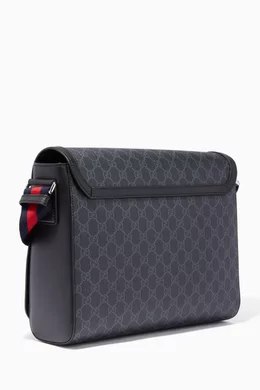 Buy Gucci Black Black Grey GG Supreme Messenger Bag For Men Online Ounass Saudi