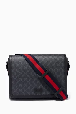 Buy Gucci Black Black Grey GG Supreme Messenger Bag For Men Online Ounass Saudi