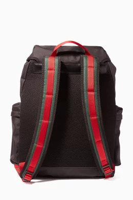 Buy Gucci Black Black Techno Canvas Backpack For Men Online  display picture 3