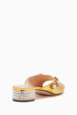 Gucci jeweled slides hot sale