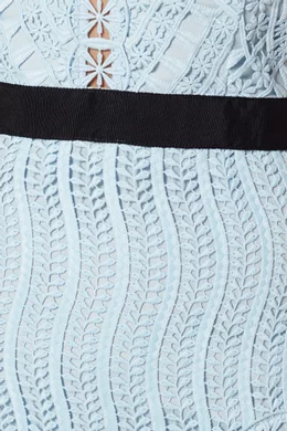 knee length dresses for ladies Miss Circle Women Idra Lace Trim Sleeveless Crochet Midi Trailing Dress main image 0