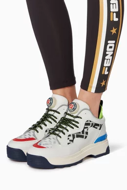 Buy Fendi White White T Rex Lace Up Sneakers For Women Online Ounass Saudi