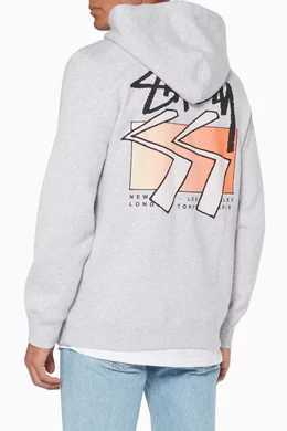 Buy Stussy Grey Light Grey SS Cube Hoodie For Men Online Ounass Saudi