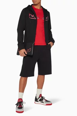 Buy Fendi Black Bug Eye Jogging Shorts For Men Online Ounass Saudi
