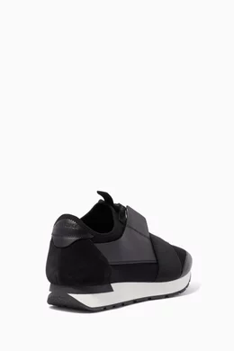 Buy Balenciaga Black Black Race Runner Low Top Sneakers For Men Online Ounass Saudi
