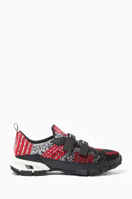 Buy Prada Red Black Red Crossection Mesh Sneakers For Men Online Ounass Saudi