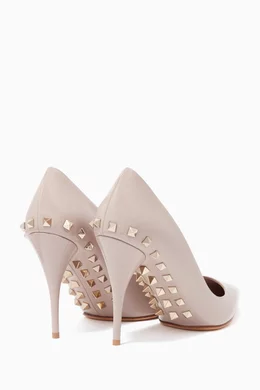 Buy Valentino Garavani Neutral Jaw Studs Patent Leather Pumps For Women Online Ounass Saudi