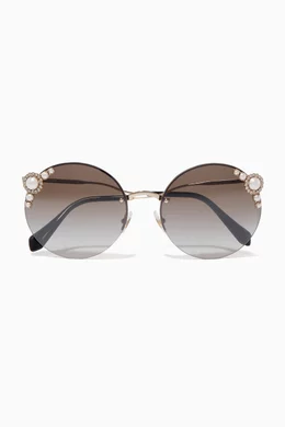 Miu miu manière eyewear with pearls sale