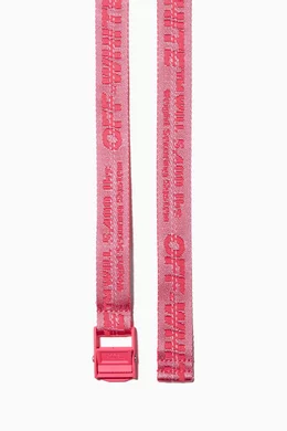 Off white pink mini industrial belt top