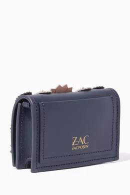 Buy ZAC Zac Posen Blue Navy Floral Applique Broque Chain Wallet For Women Online Ounass Saudi