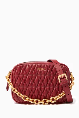 Buy Furla Red Dark Red Quilted Cometa Mini Cross Body Bag For Women Online Ounass Saudi