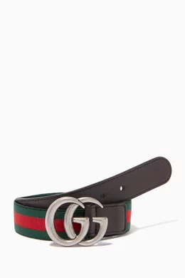 Striped gucci belt clearance