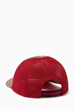 Buy Gucci Red GG Rainbow Star Baseball Cap For Girls Online  display picture 1