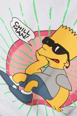 Buy Off-White White Bart Simpson Glasses Graphic T-Shirt For Men