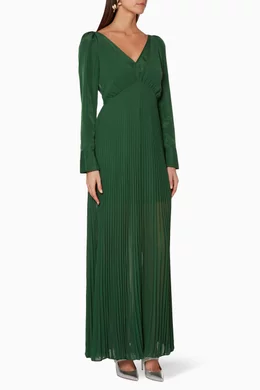 self portrait green chiffon maxi dress Green Rhinestone Maxi Dress  self-portrait-US