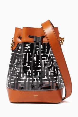 Buy Fendi Black Mon Tresor PU Bucket Bag For Women Online Ounass Saudi