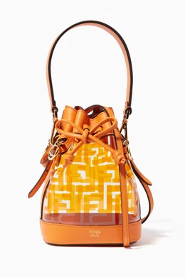 Buy Fendi Orange Mini Mon Tresor Bucket Bag For Women Online Ounass Saudi