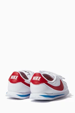 Buy Nike White White Leather Cortez Basic Velcro Strap Sneakers For Boys Online Ounass Saudi