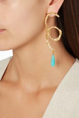 Lizzie fortunato cursive earrings deals