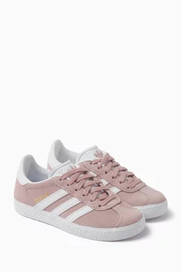 Buy adidas Pink Gazelle Shoes in Suede For Kids Online Ounass Saudi