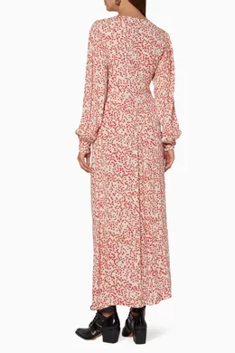 Ganni goldstone crepe dress shop