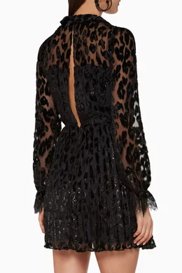 self portrait metallic leopard dress Self Portrait Metallic Leopard Midi dress