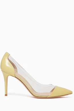 Buy Gianvito Rossi Yellow Plexi 85 Pumps Online for Women Ounass Saudi
