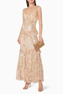 needle and thread scarlett sequin dress Needle and Thread Scarlett midi dress